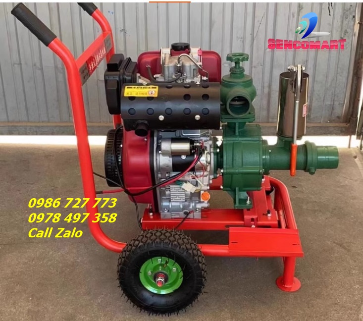 Máy bơm nước cứu hoả chạy dầu đề nổ Booyoung 195F chính hãng