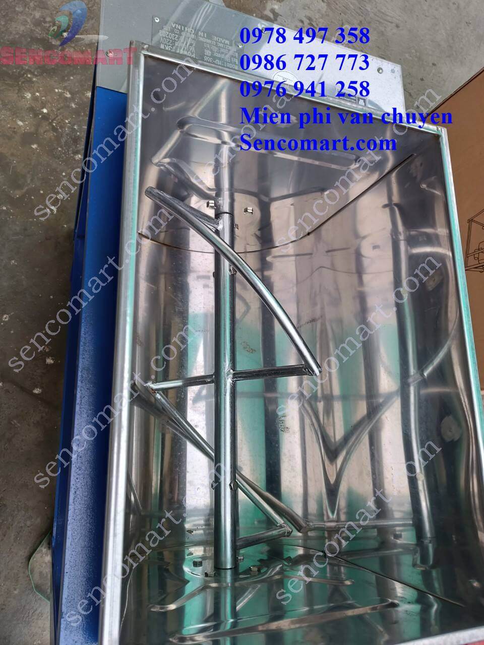 Máy trộn đảo đồ ăn trộn gia vị, động cơ 4HP