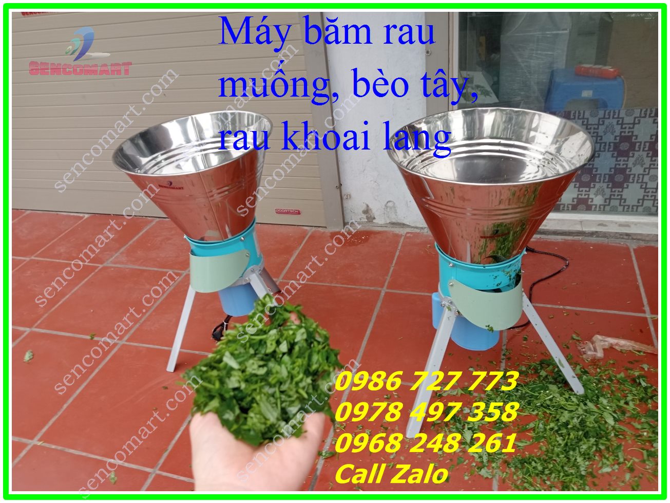 Máy Thái Rau Bèo, Lục Bình INOX 3 Chân Thế Hệ Mới