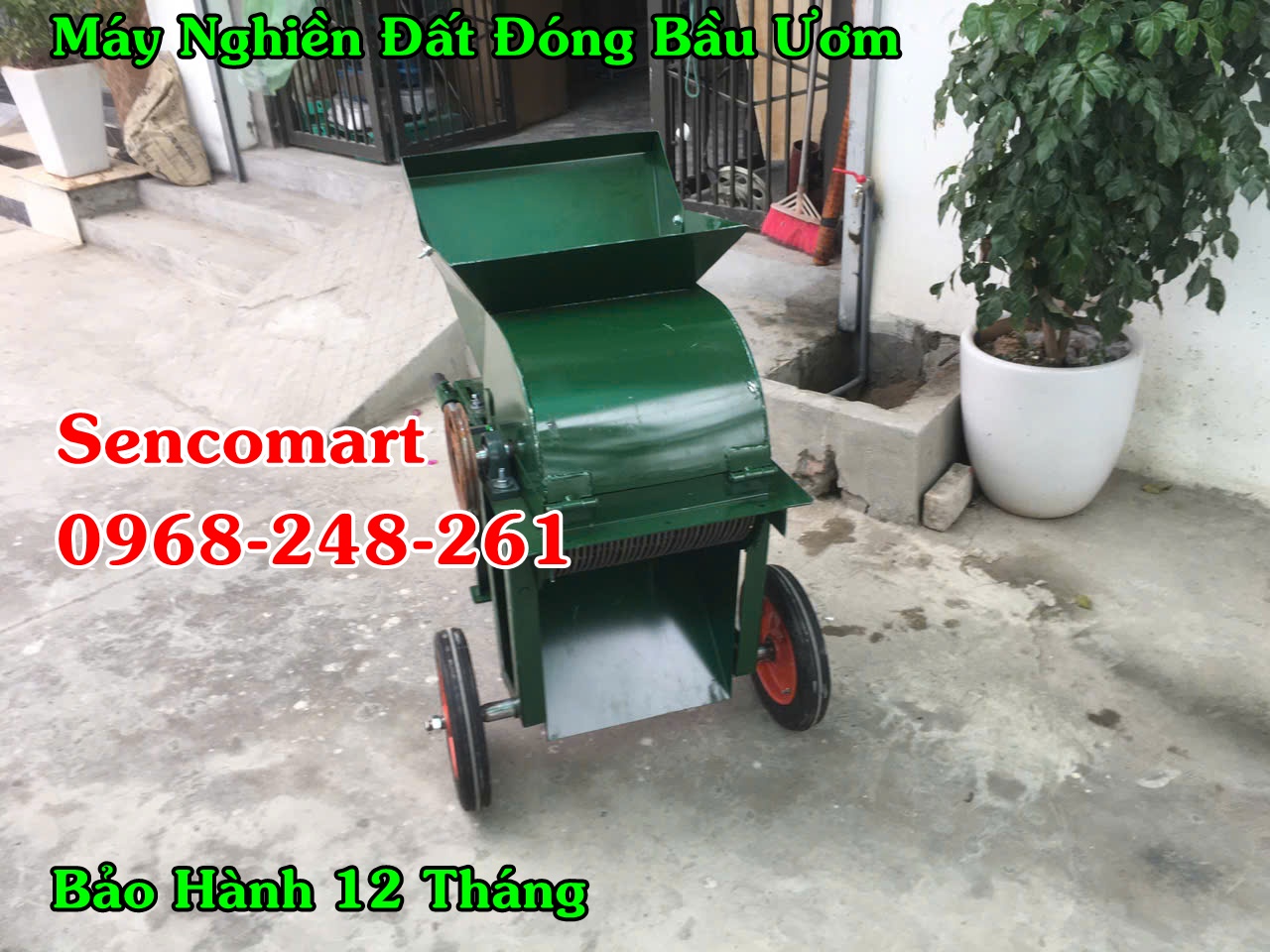 Đóng bầu ươm , đạt chất lượng tốt cùng Máy nghiền đất  - chưa mô tơ