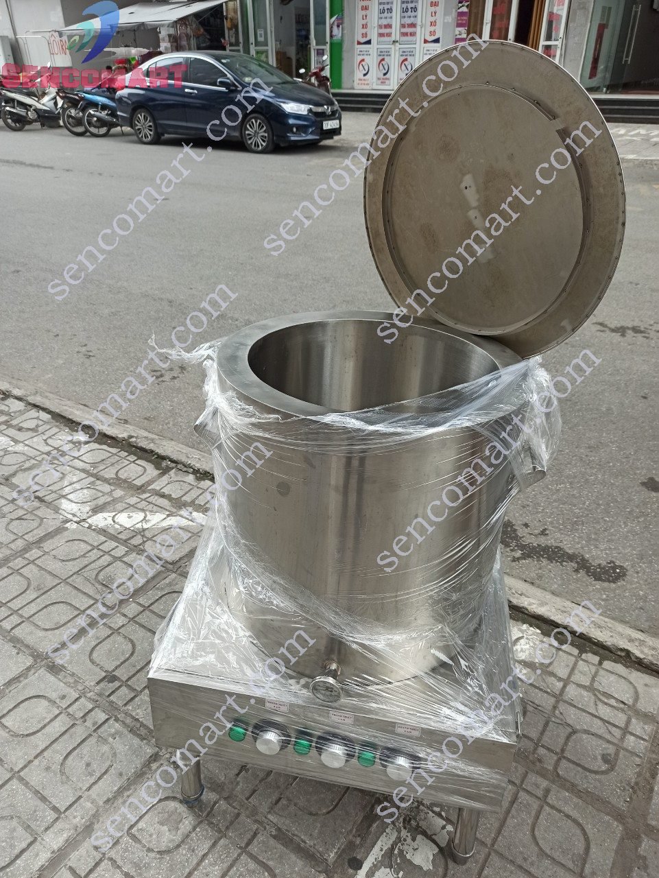 Nồi Nấu Cháo Dầu 60L Công Nghiệp Sencomart
