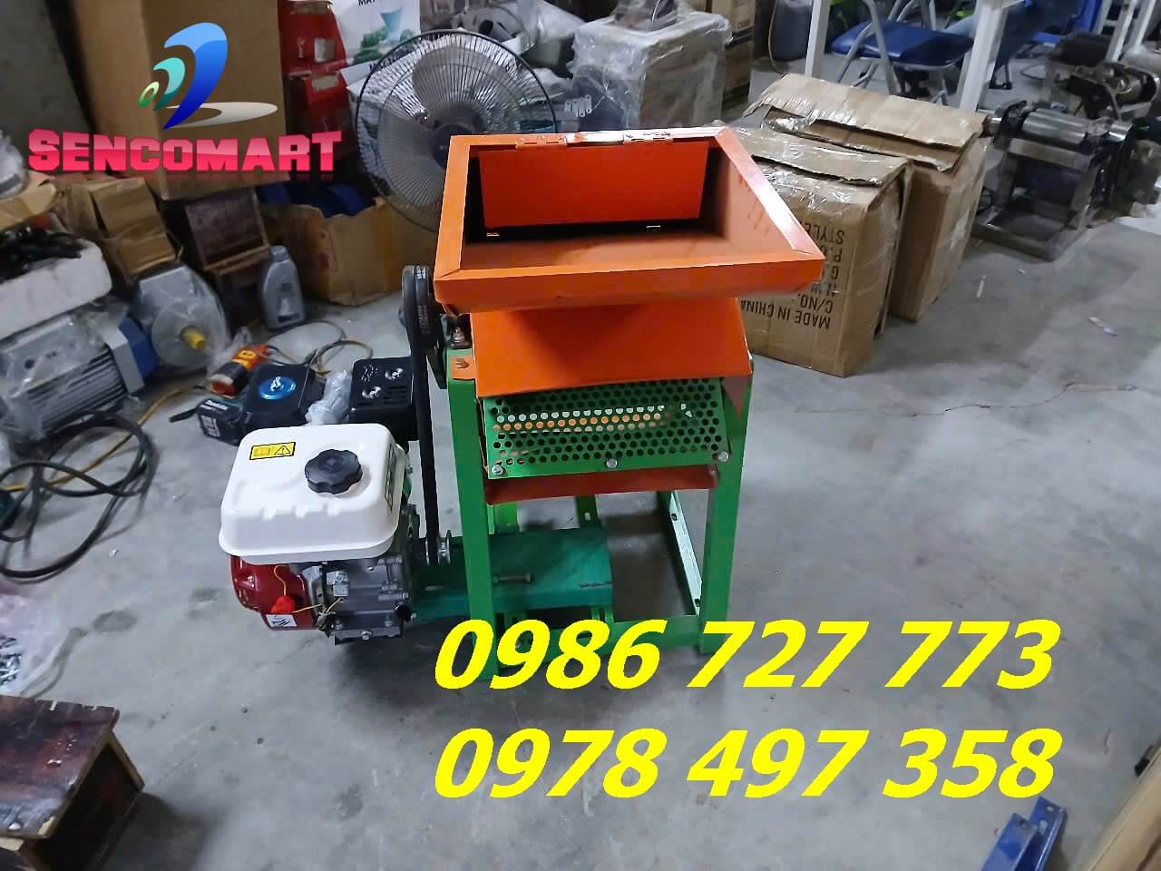 Máy bóc bẹ ngô, tách hạt 2 chức năng chạy xăng 6,5hp