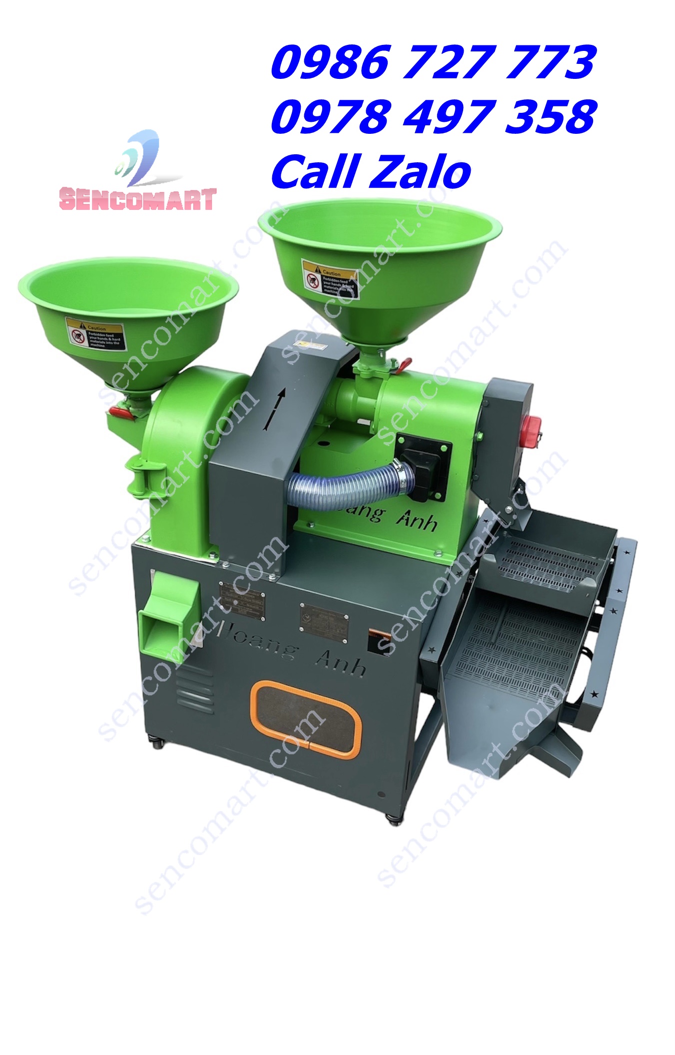 Máy Xát Gạo Kinh Doanh Hoàng Anh 5555 Liền Khối