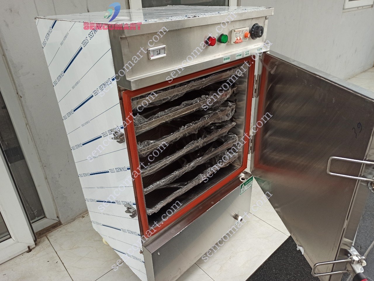 TỦ NẤU CƠM CÔNG NGHIỆP CHẠY ĐIỆN 4 KHAY HÀNG CAO CẤP