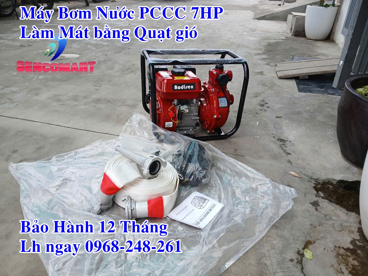 Máy Bơm pccc , Máy bơm nước phòng cháy chữa cháy chạy xăng Aodisen động cơ 7,5HP