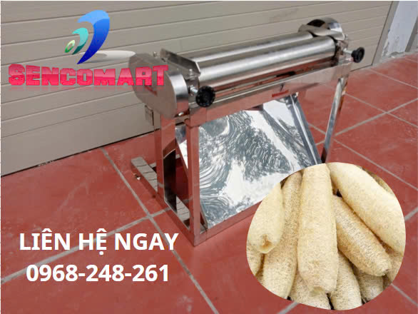 Máy cán xơ mướp lô trơn 45cm- nhận đặt làm theo yêu cầu của khách hàng