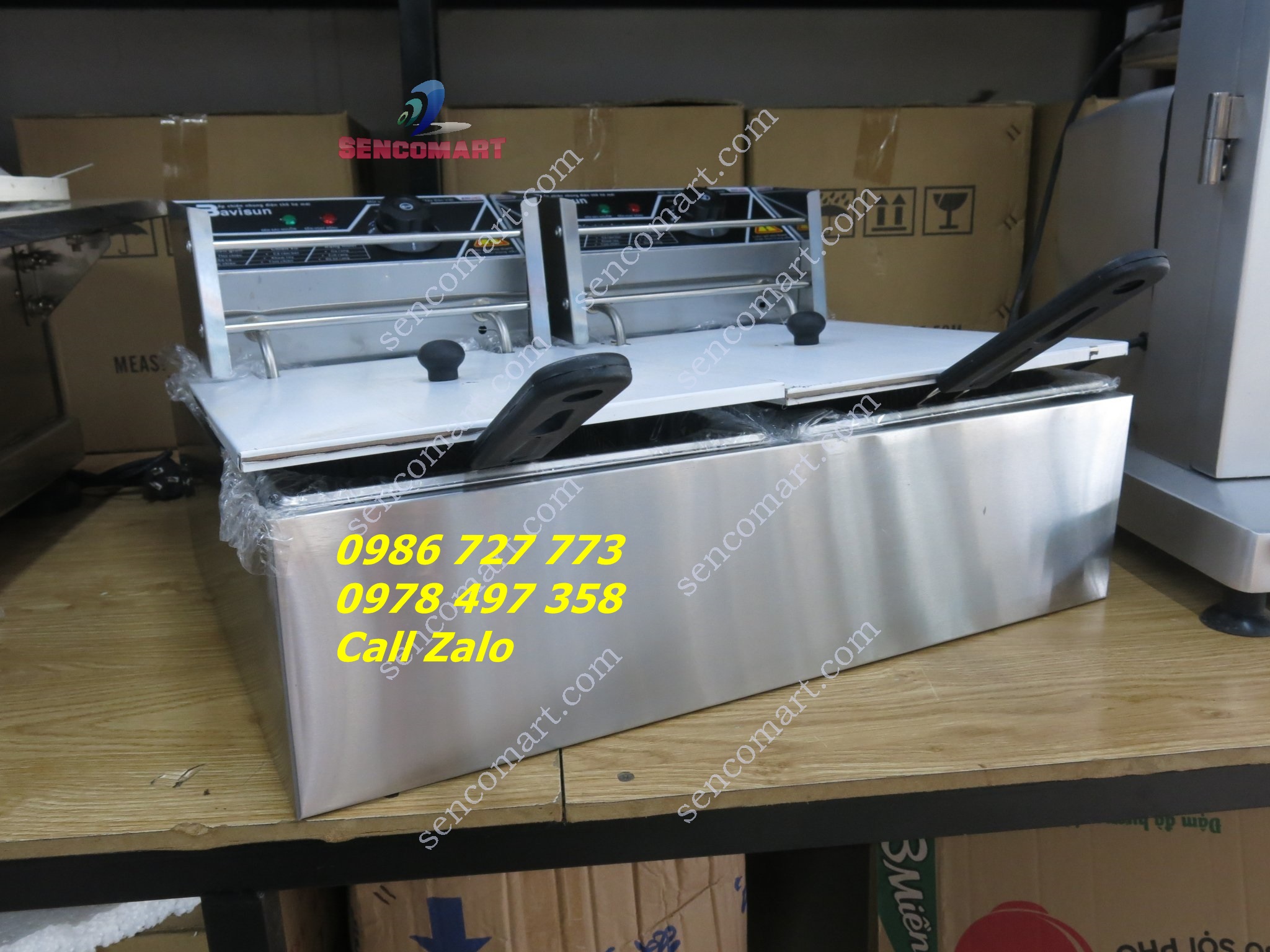 Bếp chiên dùng điện 2 ngăn siêu tiết kiệm dầu