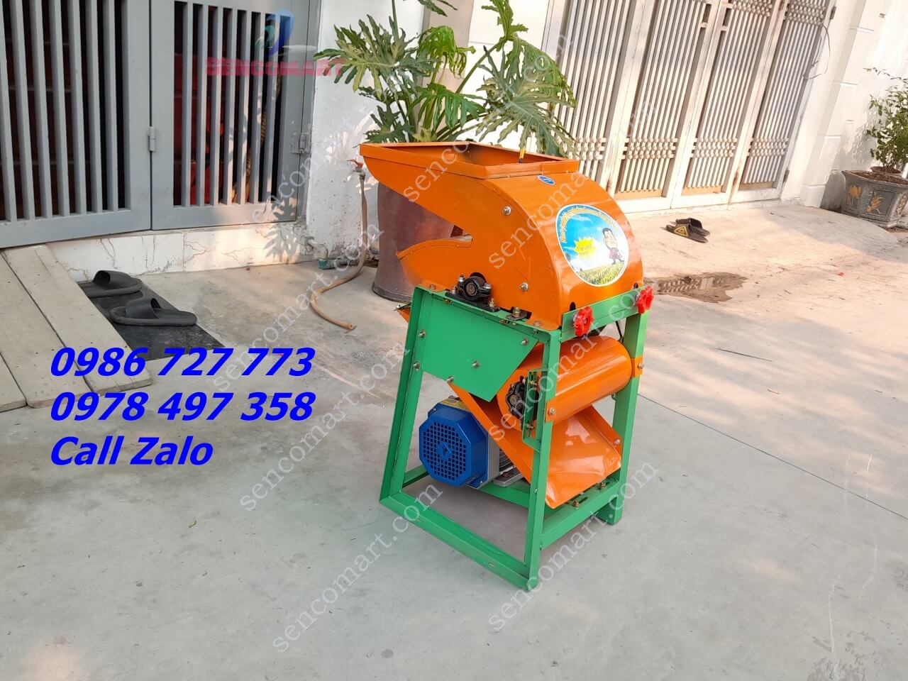 Máy tách hạt ngô bắp cả vỏ dây đồng 100%