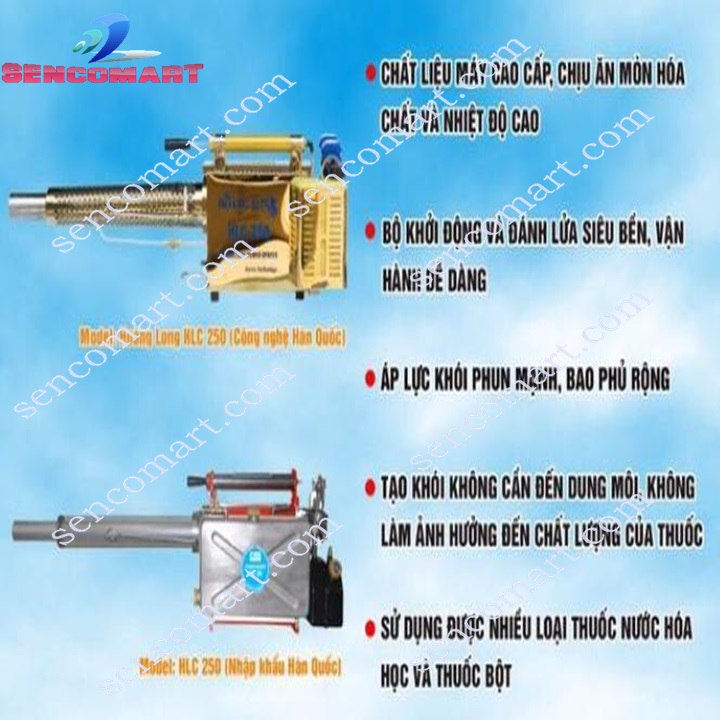 Máy phun khói Galaxy HLC250 Hàn Quốc phun xa 20m, cao 8m bề dày khói đạt 4m