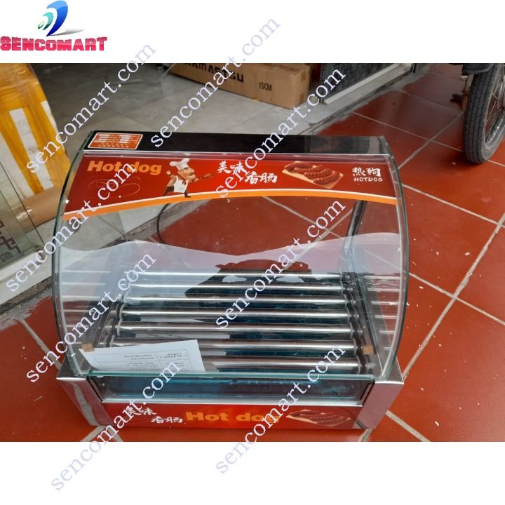 Máy Nướng Xúc Xích Kính Cong 7 Thanh Hot Dog