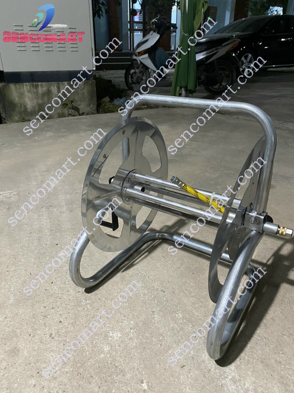 Rulo cuộn dây cáp điện, Rulo cuộn dây bơm nước tự động bằng inox RL-150M