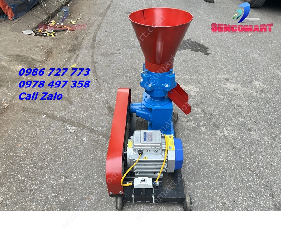 Máy ép cám viên dây curoa 4 lô cải tiến Senco 4L