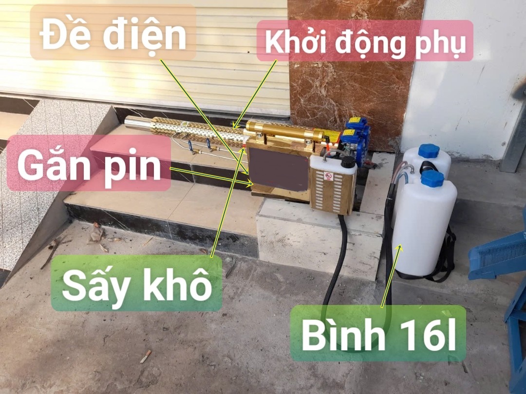 GIÁ MÁY PHUN THUỐC TẠO KHÓI CÓ SẤY, CÓ ĐỀ ĐIỆN YAMAHA PK350 CẢI TIẾN MỚI
