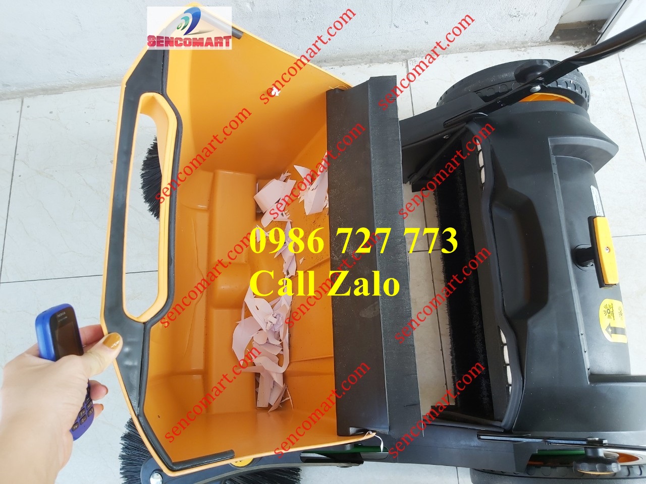 Máy quét rác đẩy tay clepro 800/2 chính hãng italia