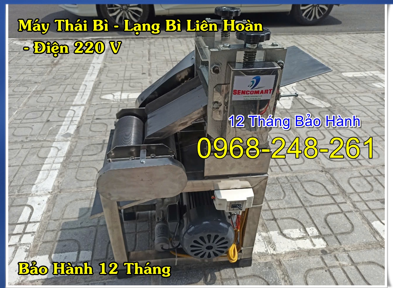 Xả kho máy thái bì, cắt bì mỏng liên hoàn inox hàng Việt Nam chất lượng cao