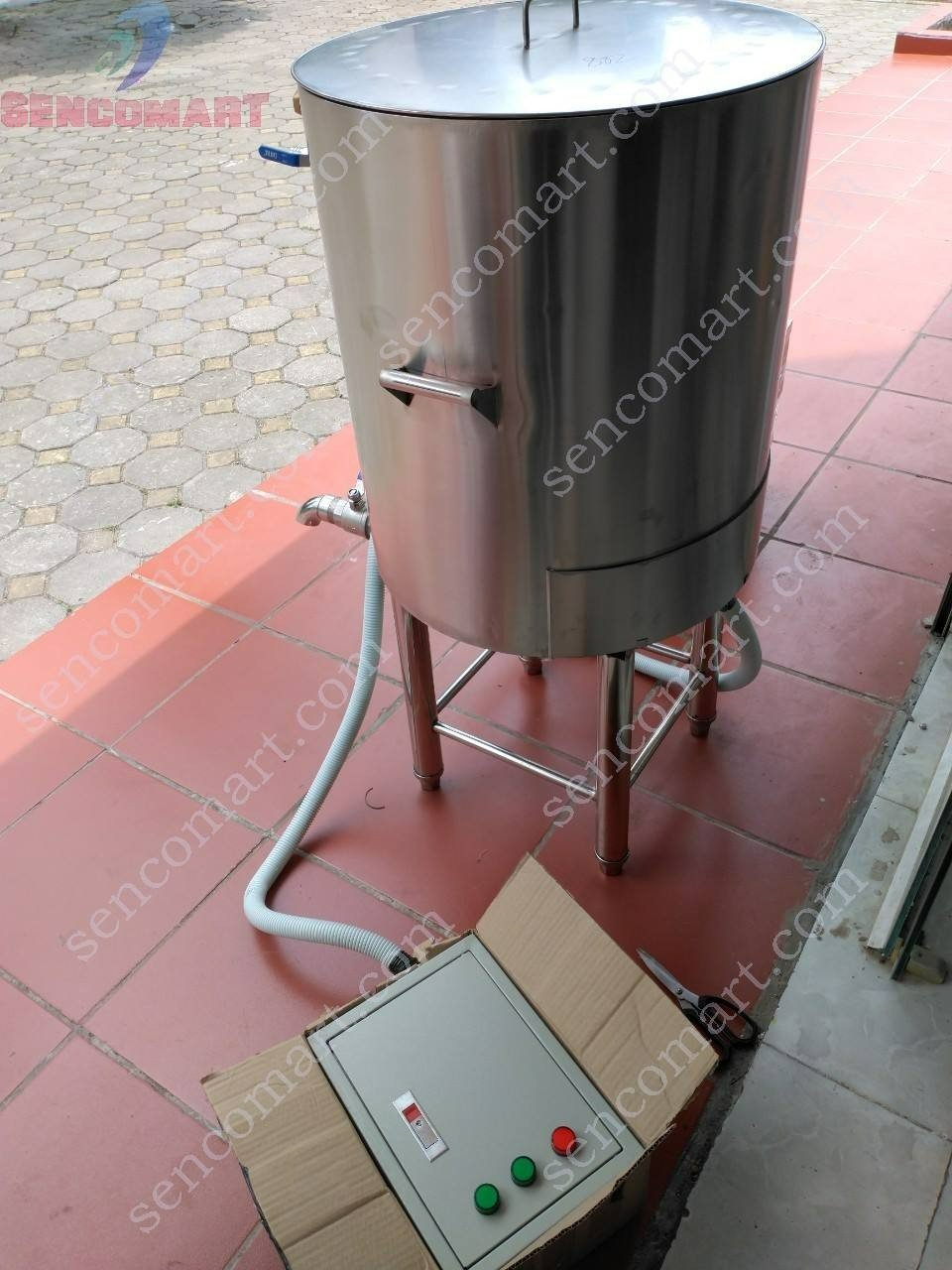 Nồi nấu đậu nành, đậu hũ công nghiệp 40L không khê, không cháy