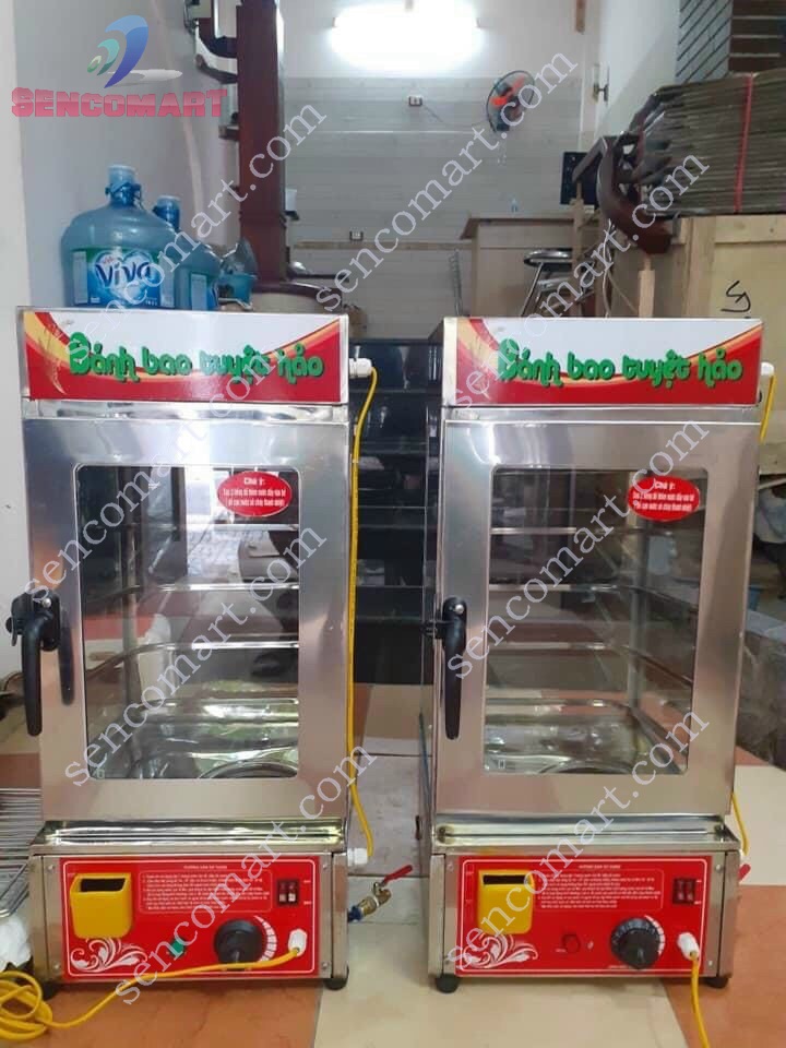 Tủ Hấp Trưng Bày Bánh Bao 5 Khay Hàng Việt Nam Chất Lượng Cao