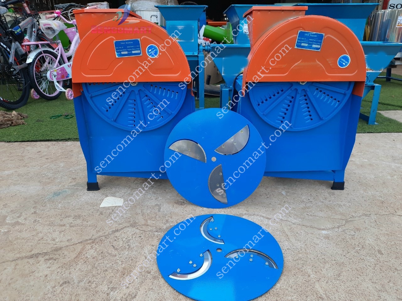 Máy thái nạo củ mỳ, khoai lang, mảng cầu, gừng giềng chạy điện SENCO1HP