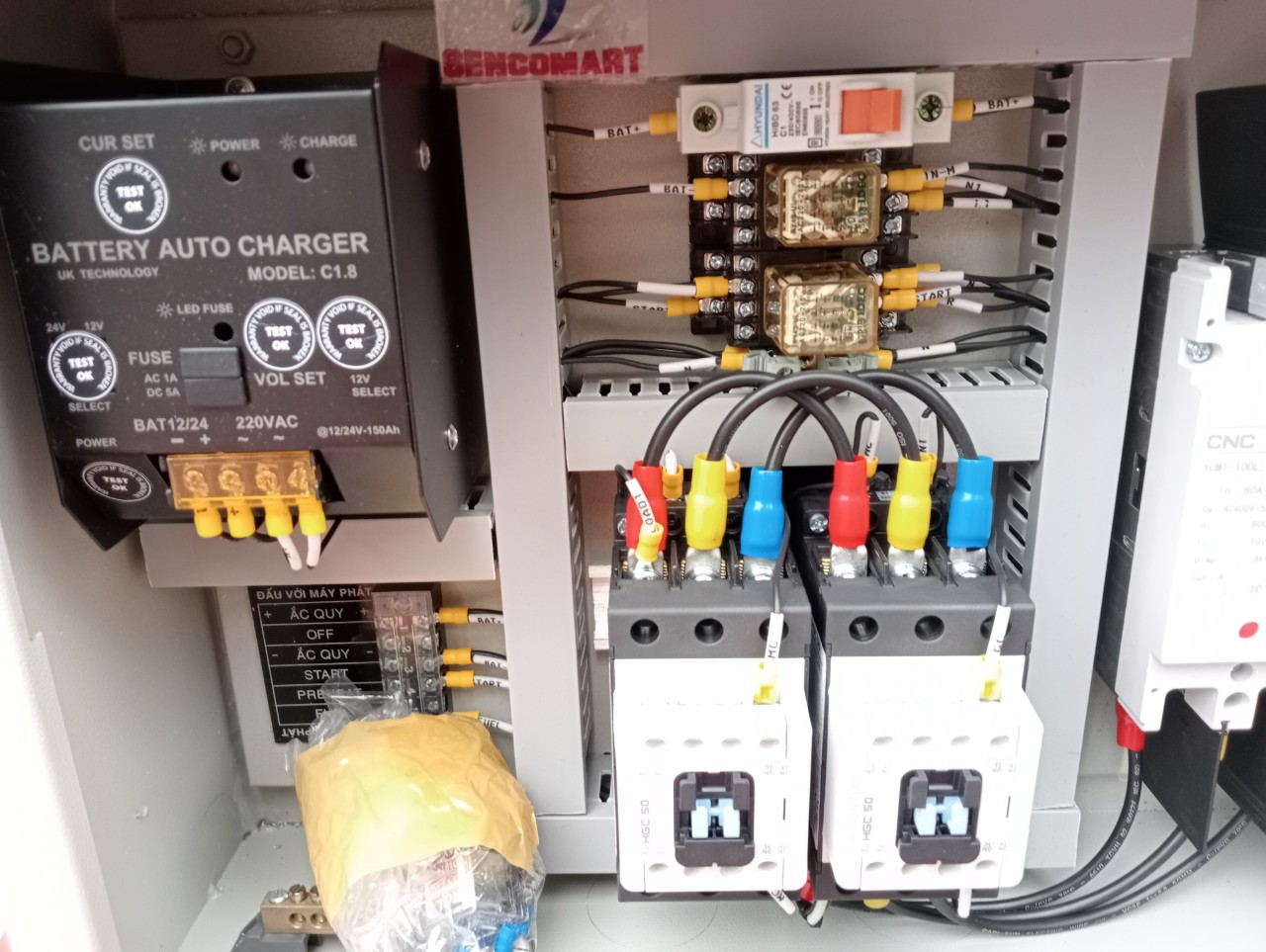 TỦ ATS 40A Máy Phát Điện ( Linh Kiện Hàn Quốc)