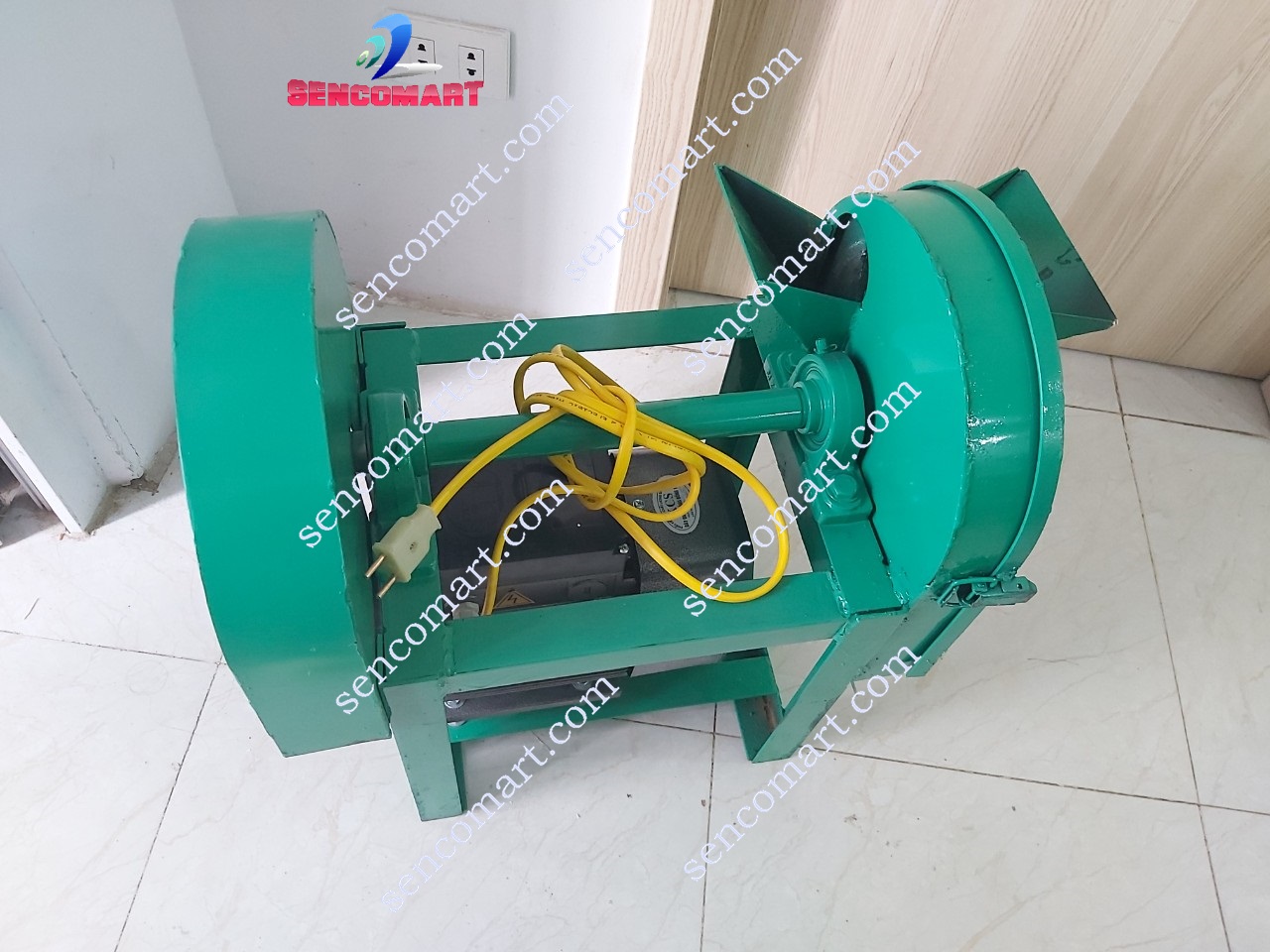 Máy Thái Thuốc Nam Cải Tiến Mới SENCO2021- Máy Băm Cây Thuốc 2 Cửa Lớn