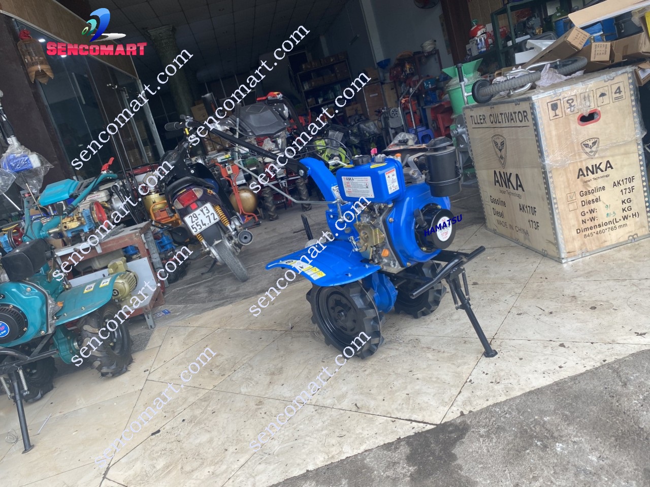 Máy xới đất chạy dầu Hamatsu 173F công nghệ Nhật Bản