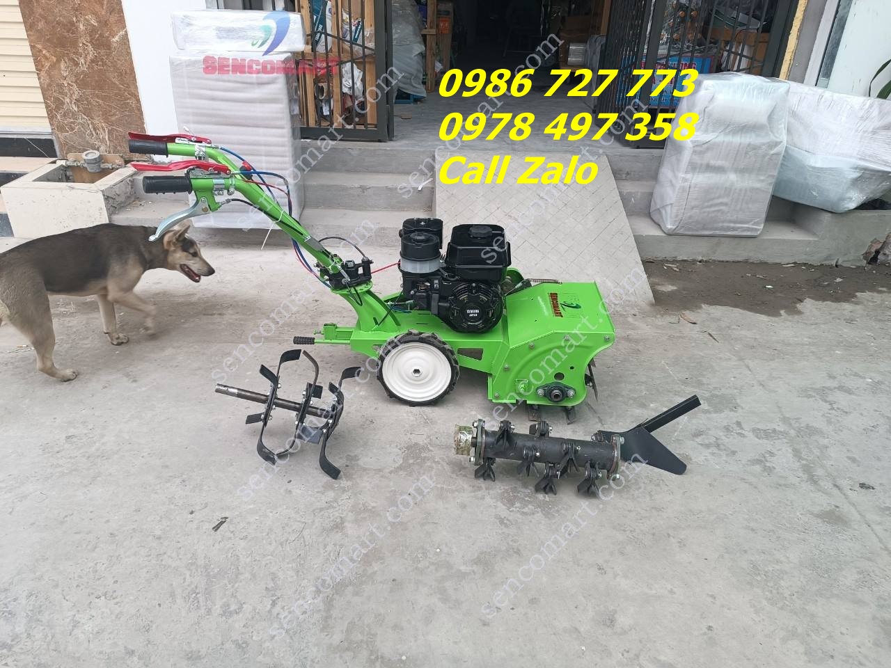Máy băm cỏ trục băm chạy dầu 7HP