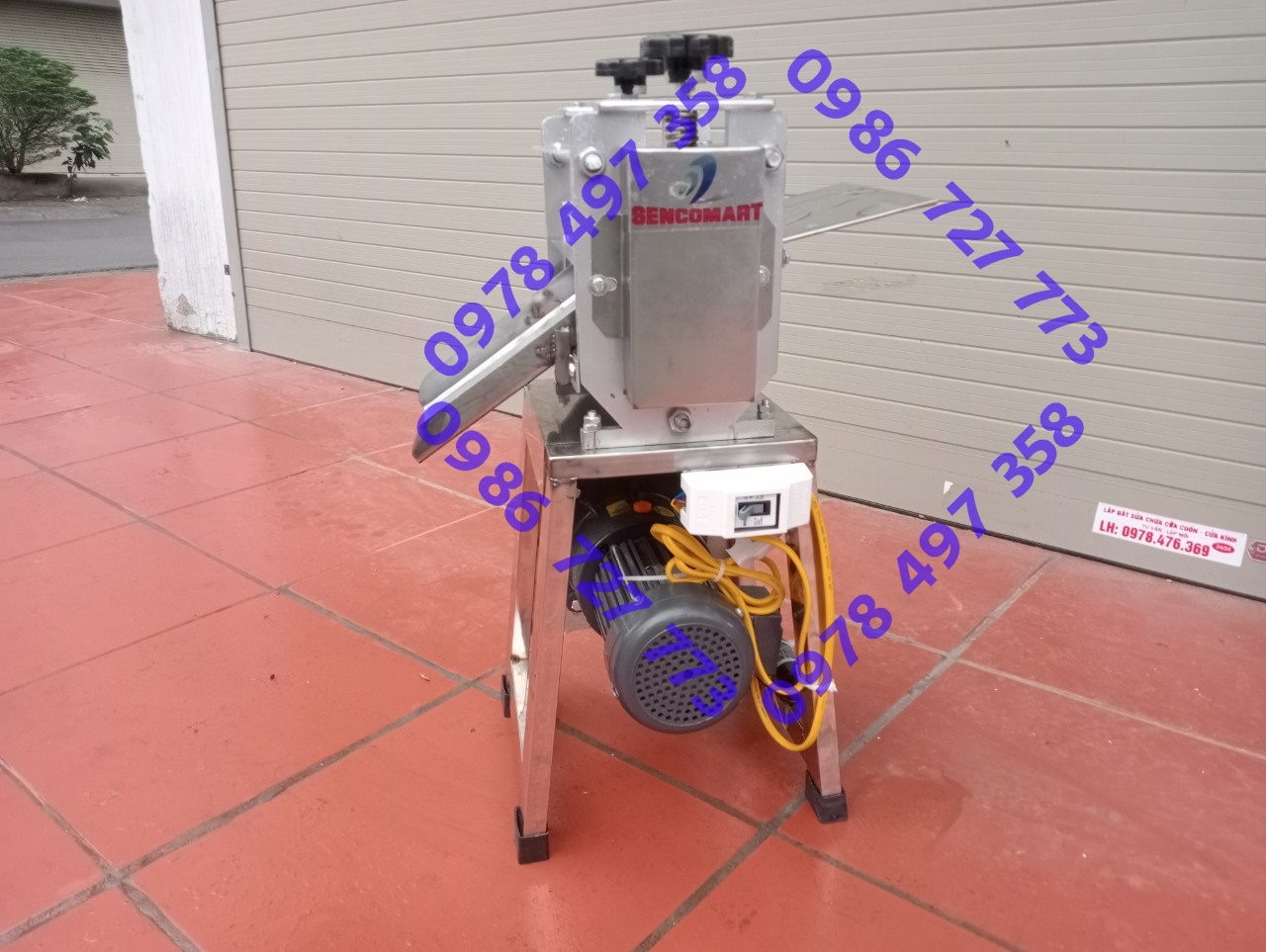 Máy làm mỏng bì lợn chạy điện động cơ 400w