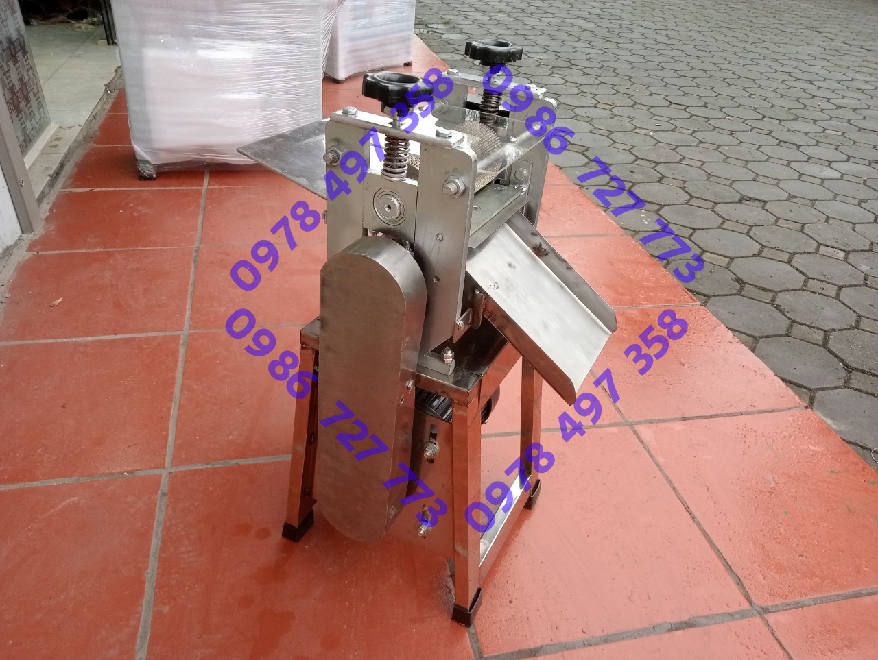 Máy lạng bì heo inox chạy điện gia đình