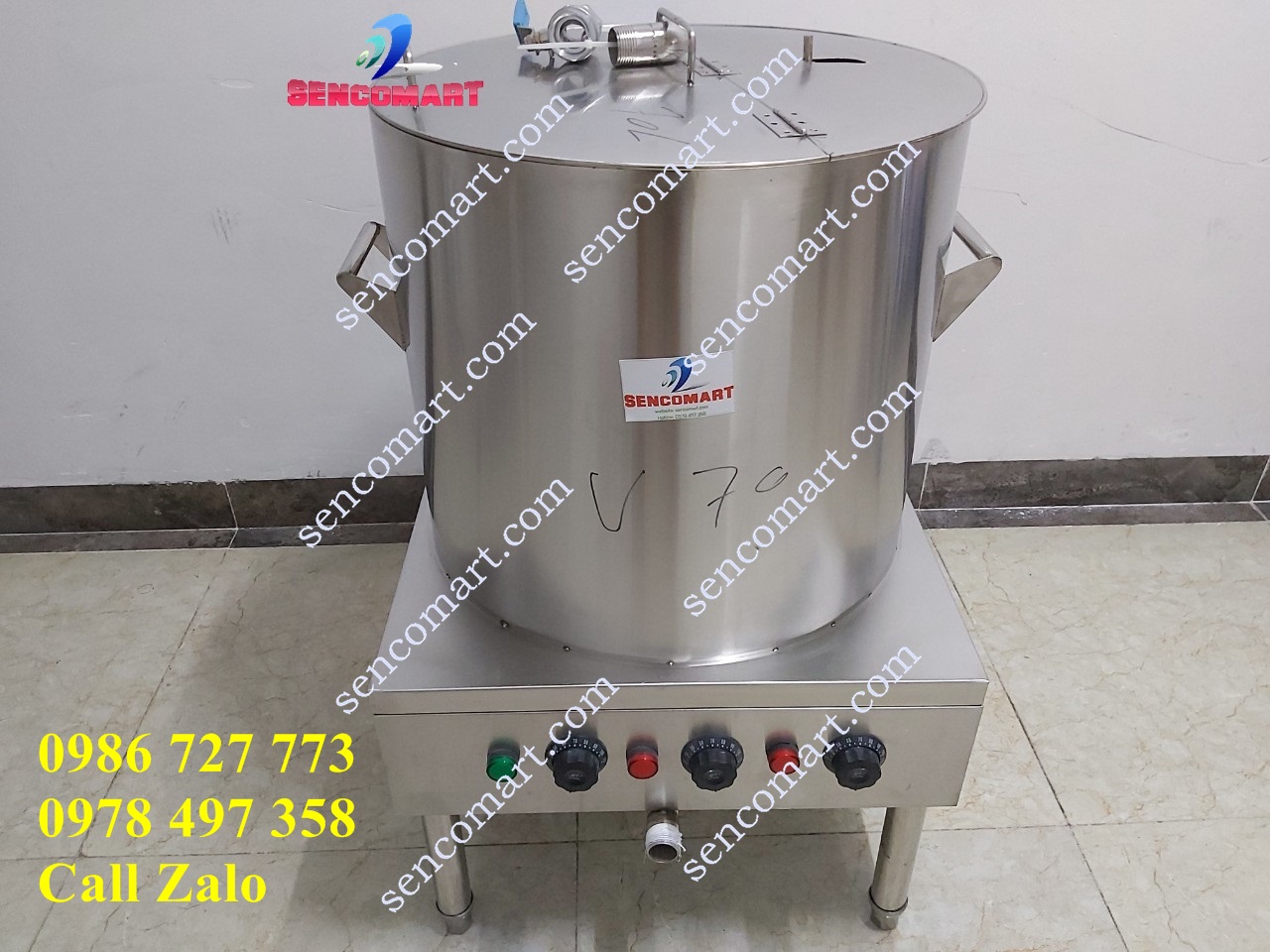 Nồi Ninh Xương Nấu Phở Có Giỏ Nhúng 50L Tiết Kiệm Điện