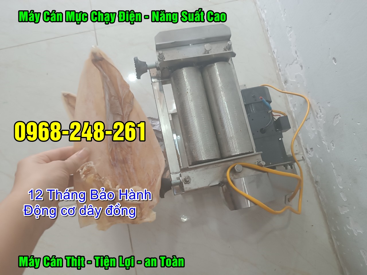 Máy Cán Khô Mực Chạy Điện 220V, MÁY CÁN KHÔ MỰC