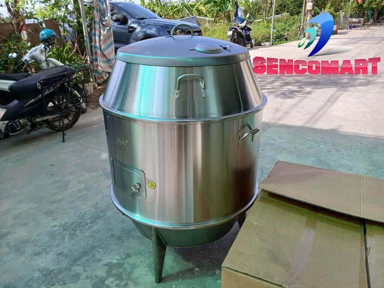 Lu Nướng 80cm – Lò Nướng Than Dạng Lu Cho Nhà Hàng, Quán Ăn