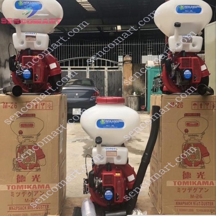 Máy Xạ Phân 2 Thì Tomikama HLC-26L- Máy Phun Vôi 25 lít Chạy Xăng