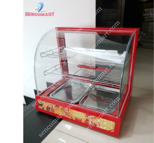 TỦ TRƯNG BÀY GIỮ NÓNG THỰC PHẨM GNTP-2K KÍNH CONG CƯỜNG LỰC