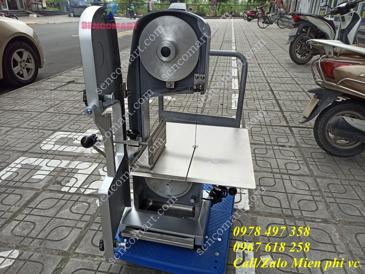 Máy cưa xương YDLS 210, máy thái khúc cá đông lạnh