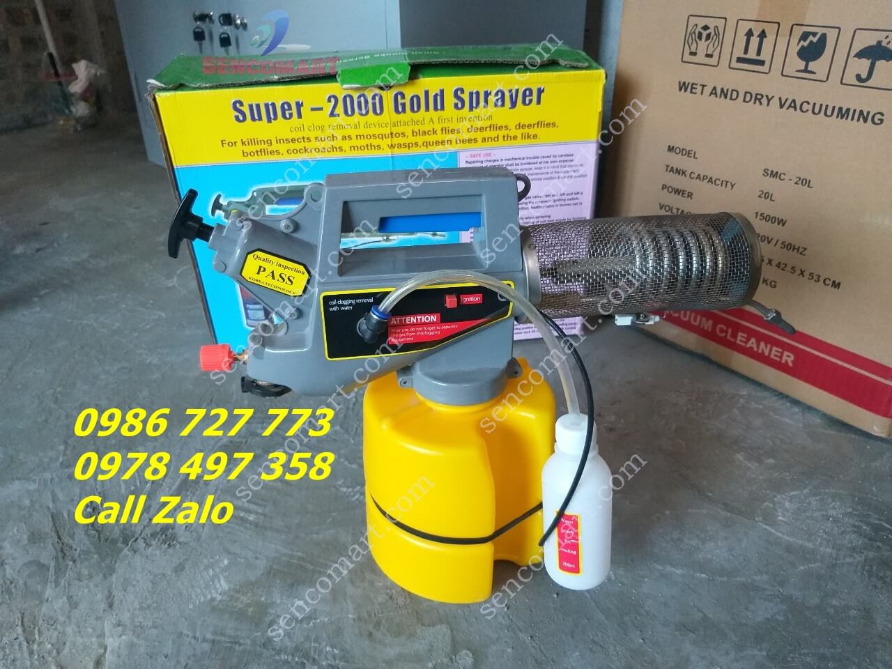 Máy phun thuốc dạng khói mini Super Gold 2000 plus