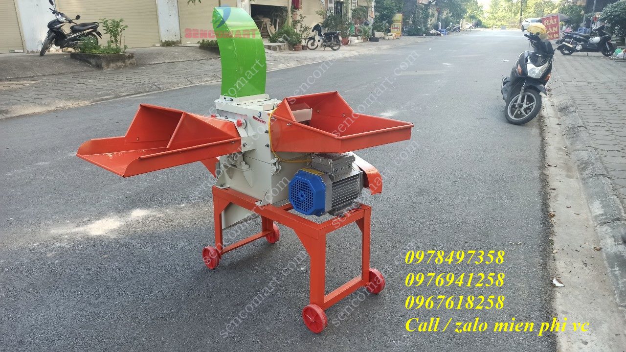 Máy băm xơ dừa động cơ 3kw. Băm cỏ voi, thân cây ngô. Máy nghiền ngô 3 trong 1