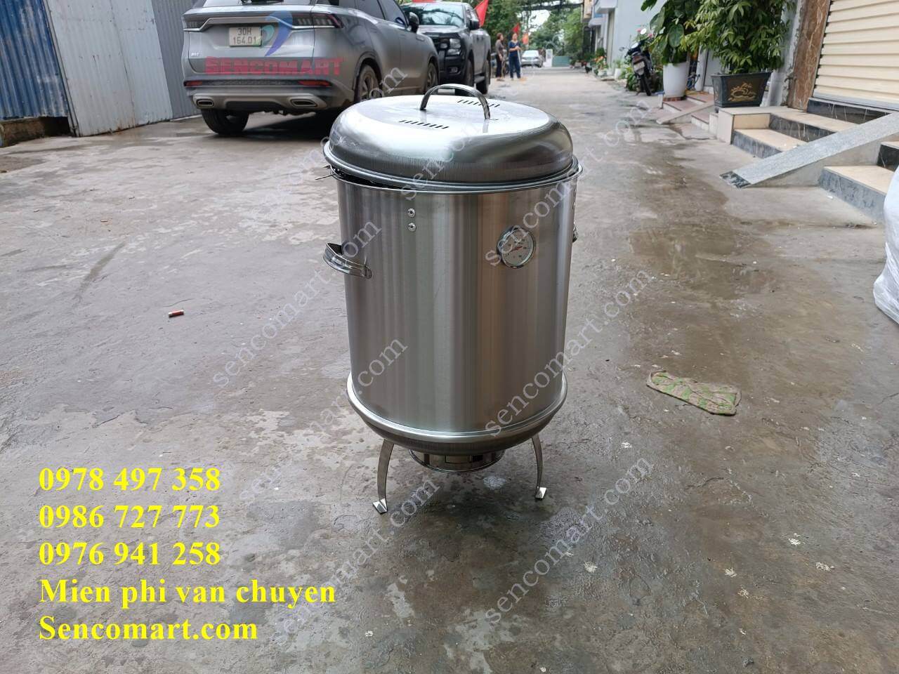Lò nướng gà vịt thịt heo miếng inox chính hãng 2024