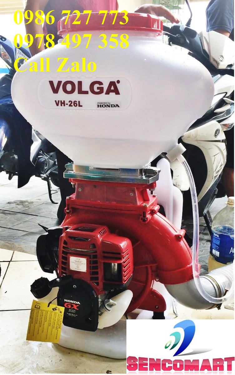 Máy phun thuốc khử trùng, Xạ phân, Xạ hạt, Phun Vôi Bột Volga VH-26L động cơ Honda GX35 Thái Lan