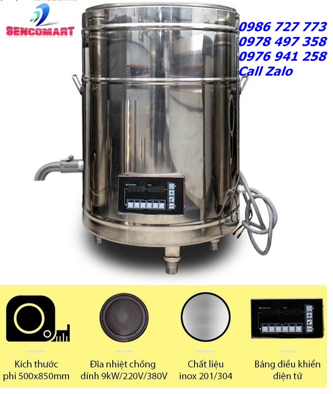 Nồi Nấu Cháo Công Nghiệp 100 Lít Đa Năng Nấu Súp, Hủ Tiếu, Luộc Bánh Chưng