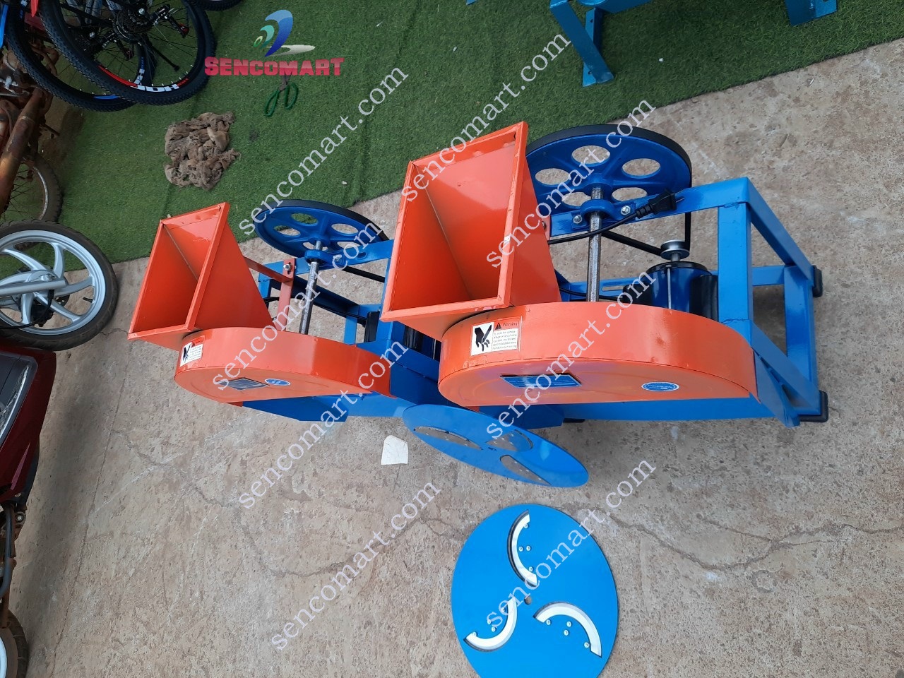 Máy thái nạo củ mỳ, khoai lang, mảng cầu, gừng giềng chạy điện SENCO1HP