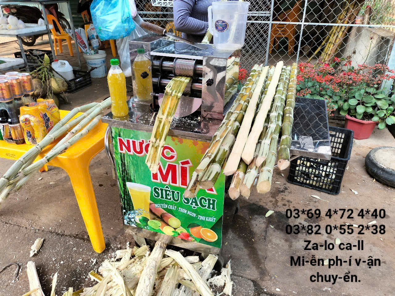 Bán Máy ép nước mía siêu sạch inox có bánh xe di chuyển