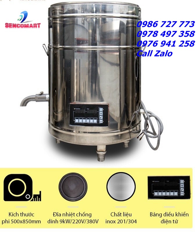 Nồi Nấu Súp, Nấu Cháo 50 lít Hàng Chất Lượng Cao