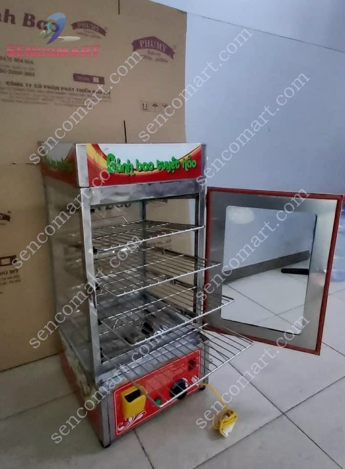 Tủ Hấp Trưng Bày Bánh Bao 5 Khay Hàng Việt Nam Chất Lượng Cao