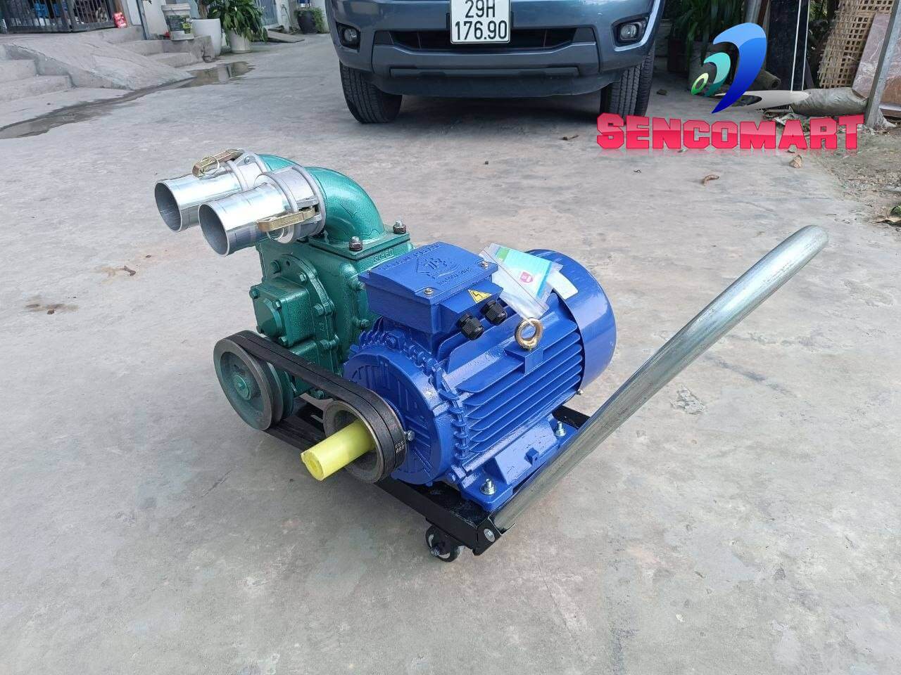 Máy hút phân heo nhập khẩu đủ bộ lắp động cơ Toàn Phát 3pha