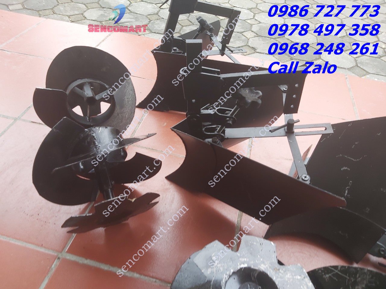 Combo Bộ Lên Luống, Rạch Rãnh Kèm Cân Bằng Cho Máy Xới Đất