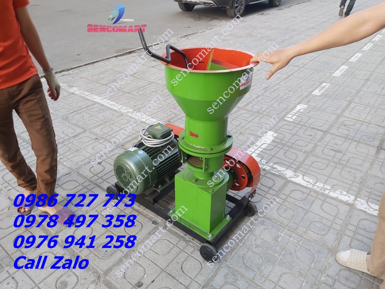 Máy ép cám viên trục đứng S200 Mẫu mới nhất 2024 công suất 5,5hp chạy điện 3 pha