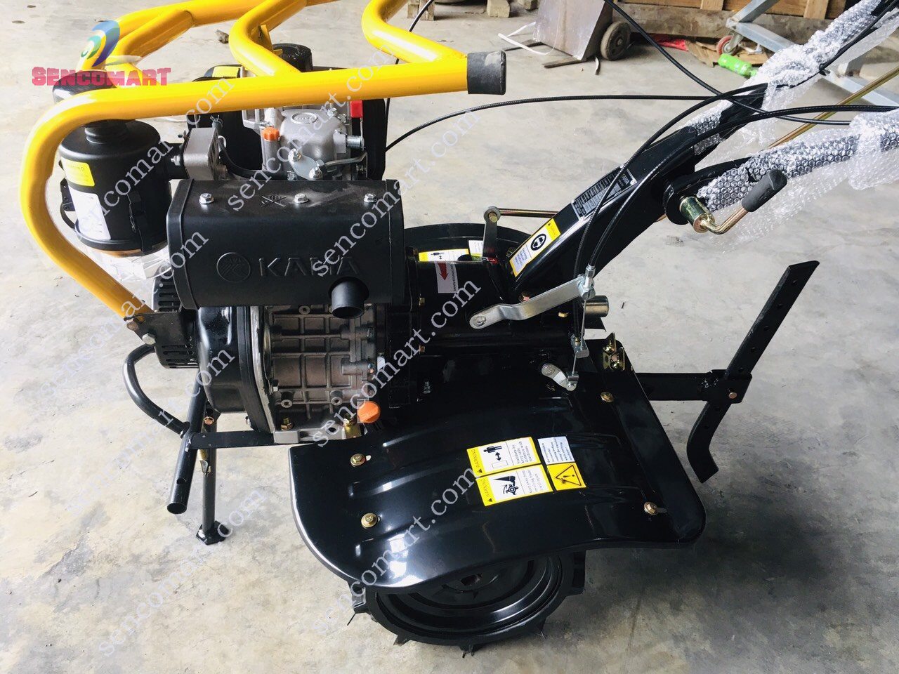 Máy Xới Đất Kama 173 Dầu Có Dập Lốc Máy