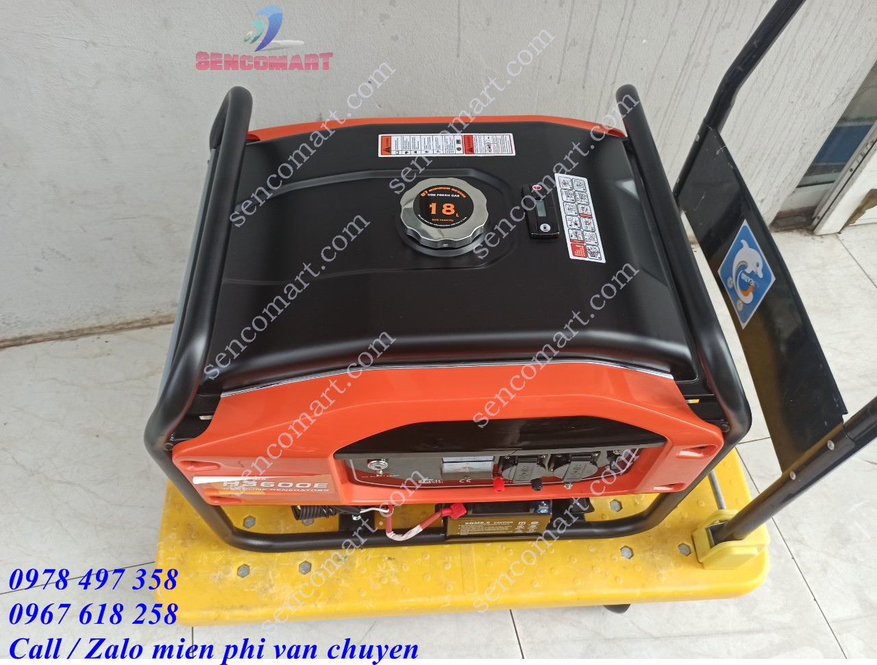 Máy phát điện Huspanda H3600E Đề nổ, giật tay phụ, hàng nhập khẩu, êm đẹp